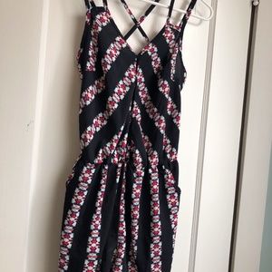 black patterned romper